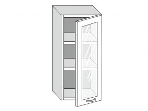 19.40.3 Шкаф настенный (h=913) на 400мм с 1-ой стекл. дверцей в Трёхгорном - tryohgornyj.магазин96.com | фото