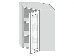 19.60.3у Шкаф настенный (h=913) угловой на 600мм со стекл. дверцей в Трёхгорном - tryohgornyj.магазин96.com | фото