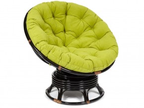 Кресло-качалка Papasan w 23/01 B с подушкой Antique brown, флок Олива в Трёхгорном - tryohgornyj.магазин96.com | фото