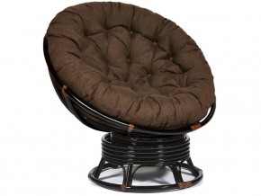 Кресло-качалка Papasan w 23/01 B с подушкой Antique brown, ткань Коричневый в Трёхгорном - tryohgornyj.магазин96.com | фото