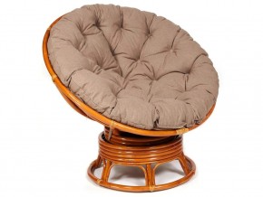 Кресло-качалка Papasan w 23/01 B с подушкой Cognac, экошерсть Коричневый в Трёхгорном - tryohgornyj.магазин96.com | фото