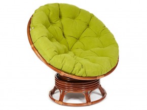 Кресло-качалка Papasan w 23/01 B с подушкой Pecan, флок Олива в Трёхгорном - tryohgornyj.магазин96.com | фото