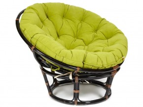 Кресло Papasan 23/01 W с подушкой Antique brown, флок Олива в Трёхгорном - tryohgornyj.магазин96.com | фото