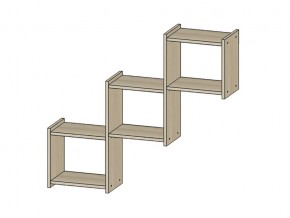 Полка Квадро ясень шимо светлый в Трёхгорном - tryohgornyj.магазин96.com | фото