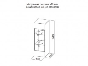 Шкаф навесной (со стеклом) в Трёхгорном - tryohgornyj.магазин96.com | фото