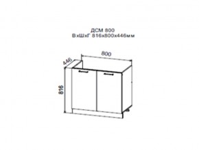 Шкаф нижний ДСМ800 под мойку в Трёхгорном - tryohgornyj.магазин96.com | фото